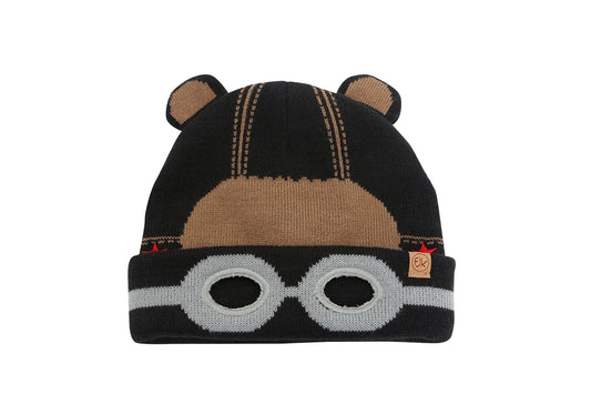Kids Knitted Beanie - Bear (2-6y+)