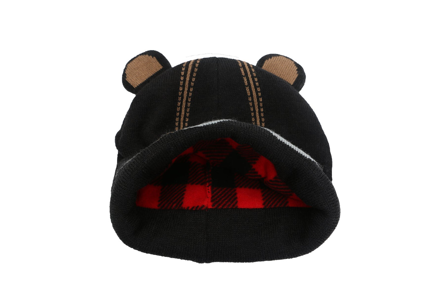Kids Knitted Beanie - Bear (2-6y+)