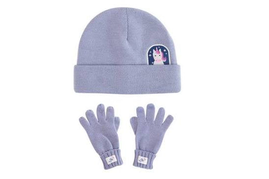 Beanie & Gloves Set - Unicorn (4-6y+)