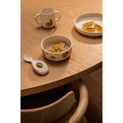 Vivi Silicone Tableware Set - Elephant / Creme de la Creme