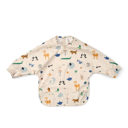 Merle Ruffle Cape Bib - Berry / Pale Tuscany