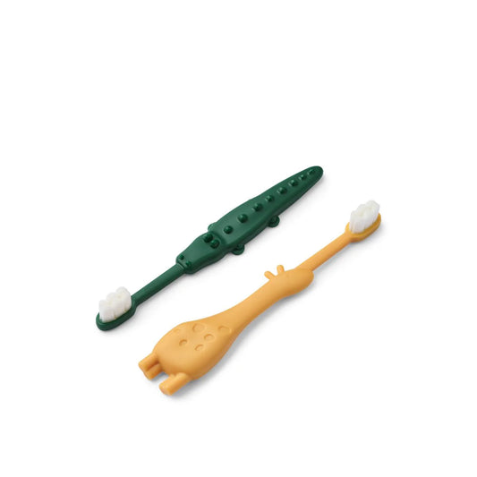 Fabio Toddler Toothbrush - Yellow / Green