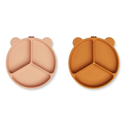 Stacy Divider Suction Plate 2pck - Tuscany Rose