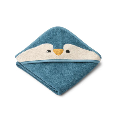 Albert Hooded Towel - Penguin