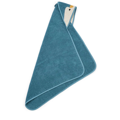 Albert Hooded Towel - Penguin