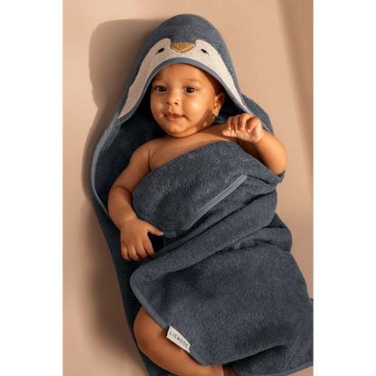 Albert Hooded Towel - Penguin