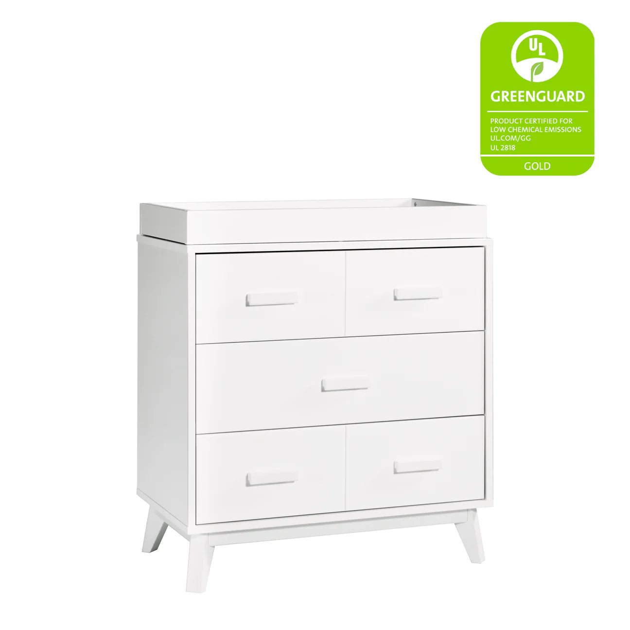 Pre-Order Scoot 3-Drawer Changer Dresser with Removable Changing Tray - White