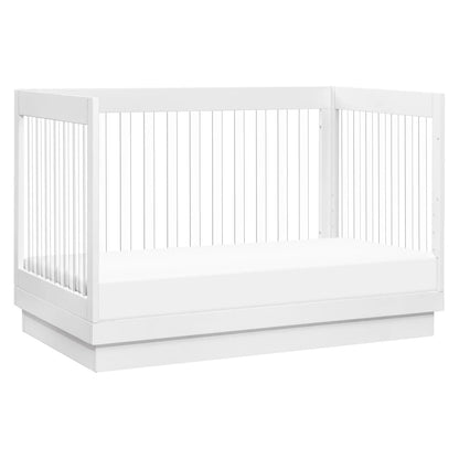 Pre-Order Harlow Acrylic 3-in-1 Convertible Crib with Toddler Bed Conversion Kit - White