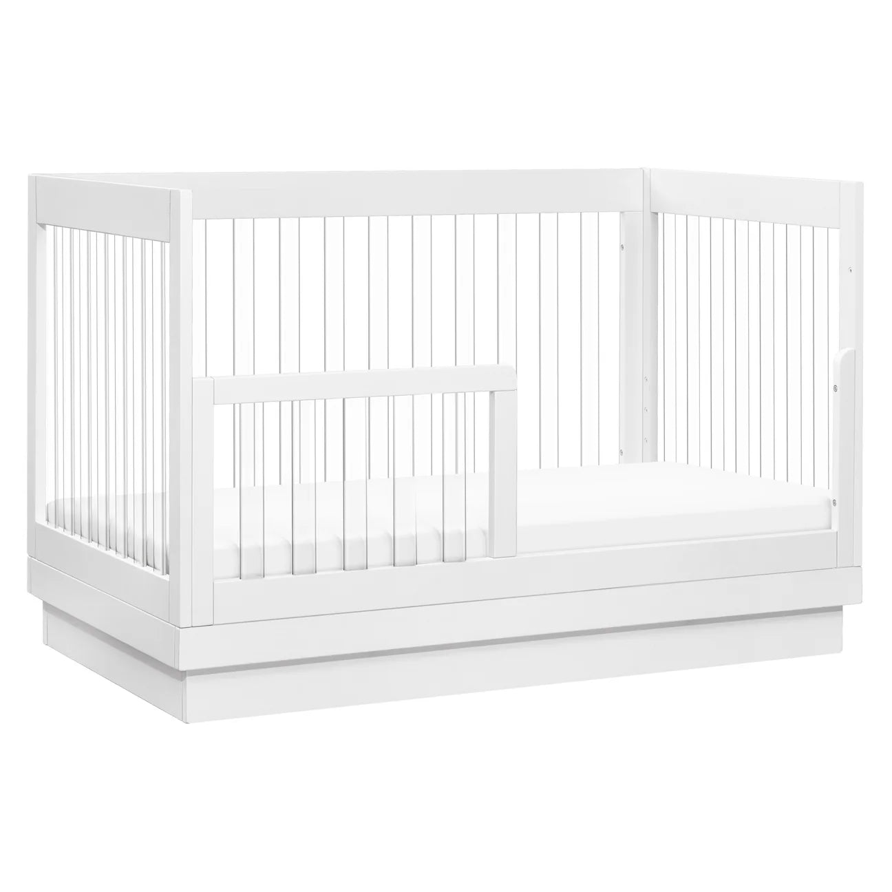 Pre-Order Harlow Acrylic 3-in-1 Convertible Crib with Toddler Bed Conversion Kit - White