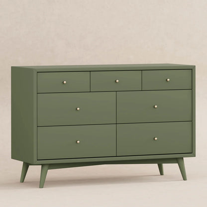 Pre-Order Palma 7-Drawer Assembled Double Dresser - Olive