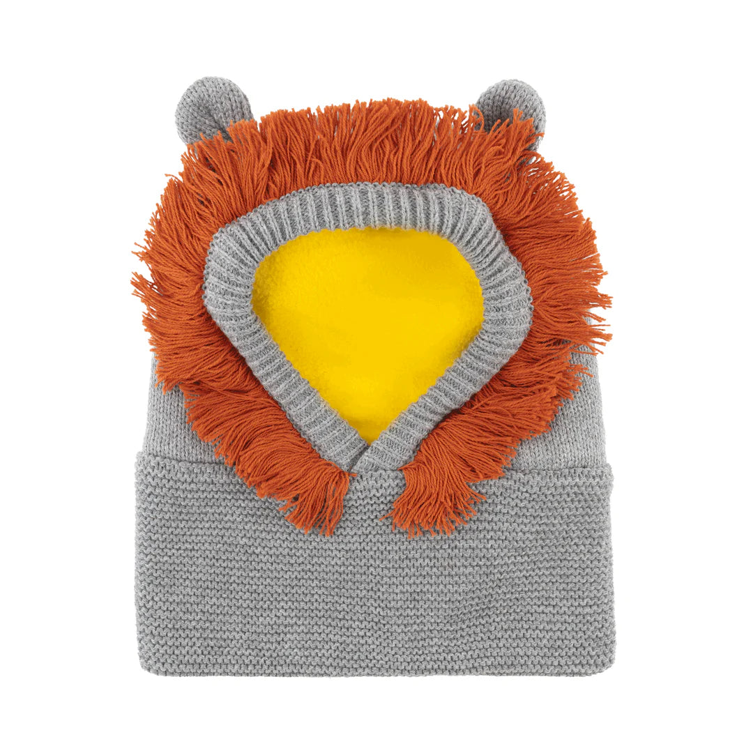Baby/Toddler Knit Balaclava Hat - Leo the Lion (6-12m)