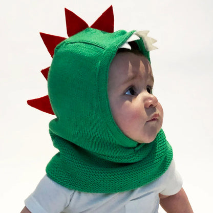 Baby/Toddler Knit Balaclava Hat - Devin the Dinosaur (6-12m)
