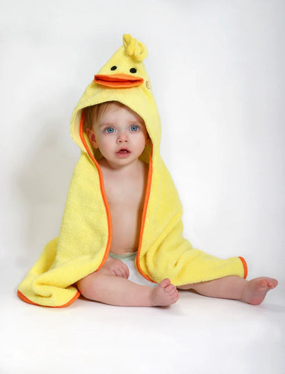 Baby Plush Terry Hooded Bath Towel - Puddles the Duck