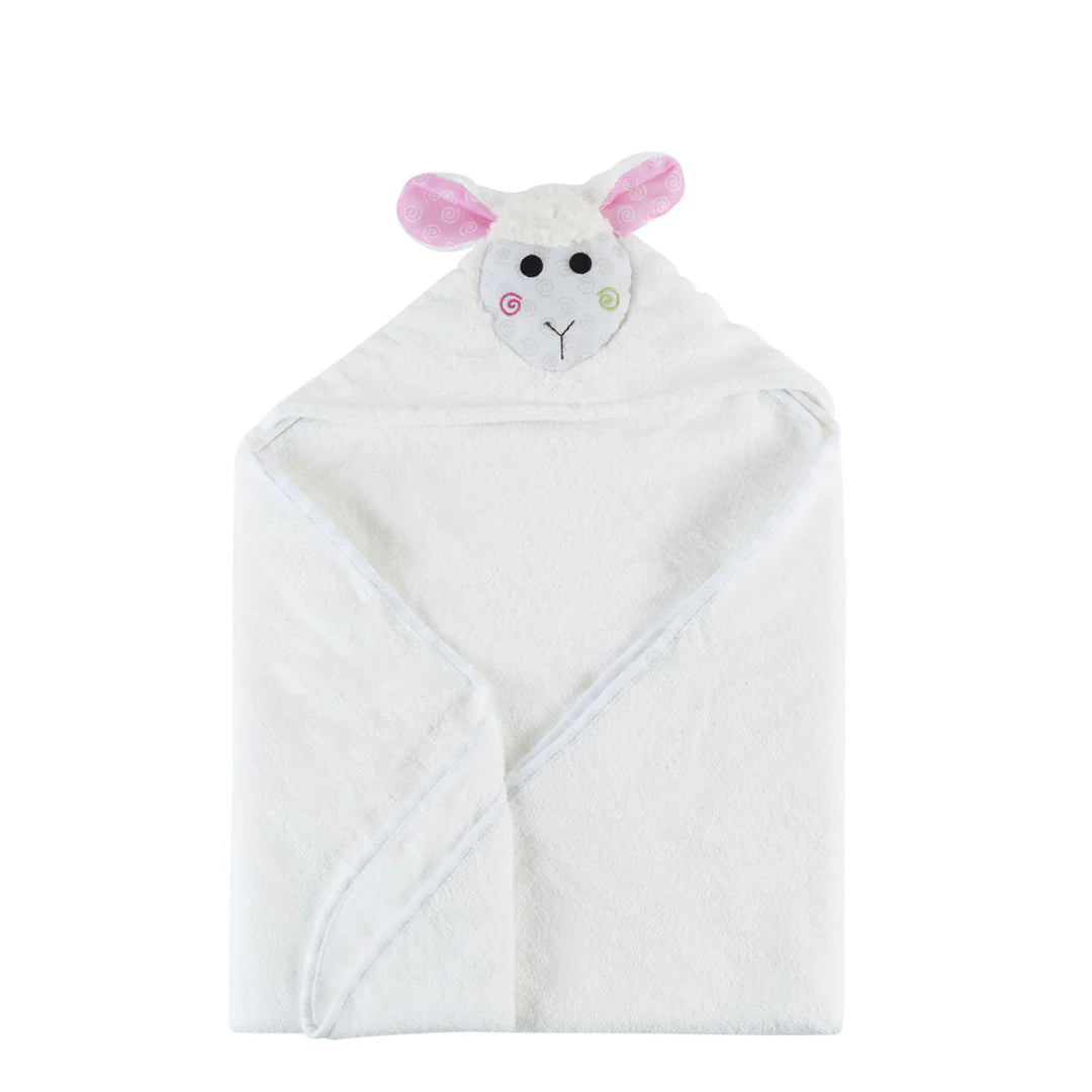 Baby Plush Terry Hooded Bath Towel - Lola the Lamb