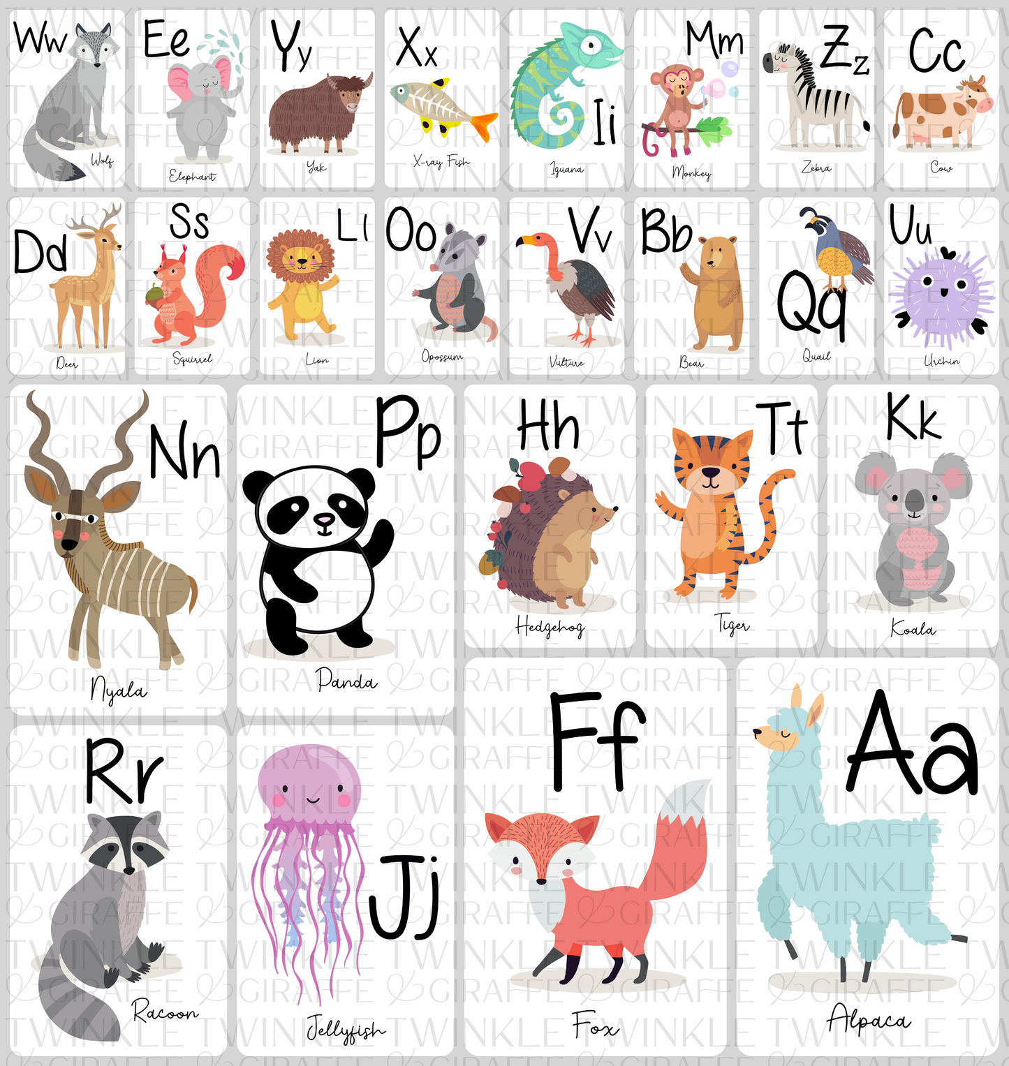 English Alphabet Cards