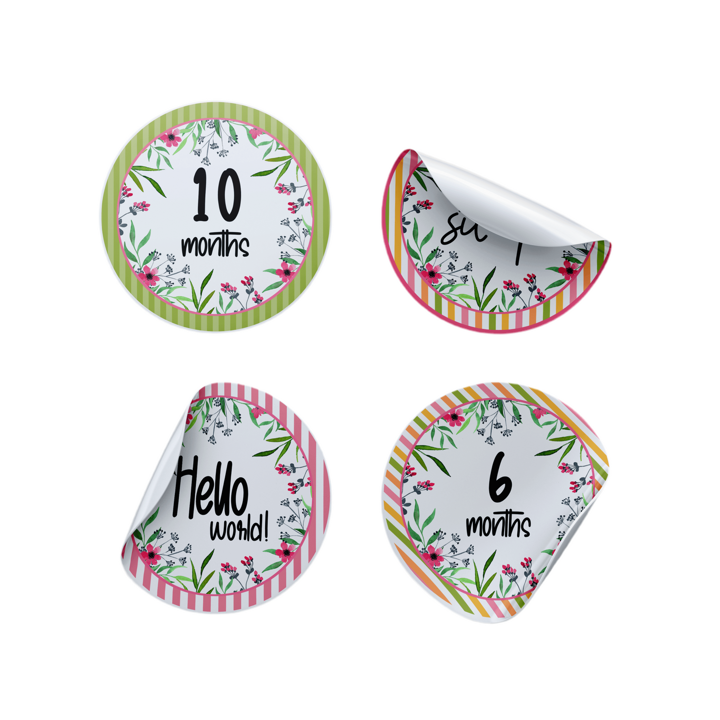 Dainty Pink Milestone Stickers