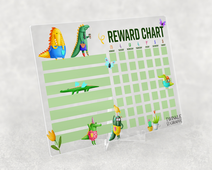 Crocodile Acrylic Print, Personalized Reward Chart