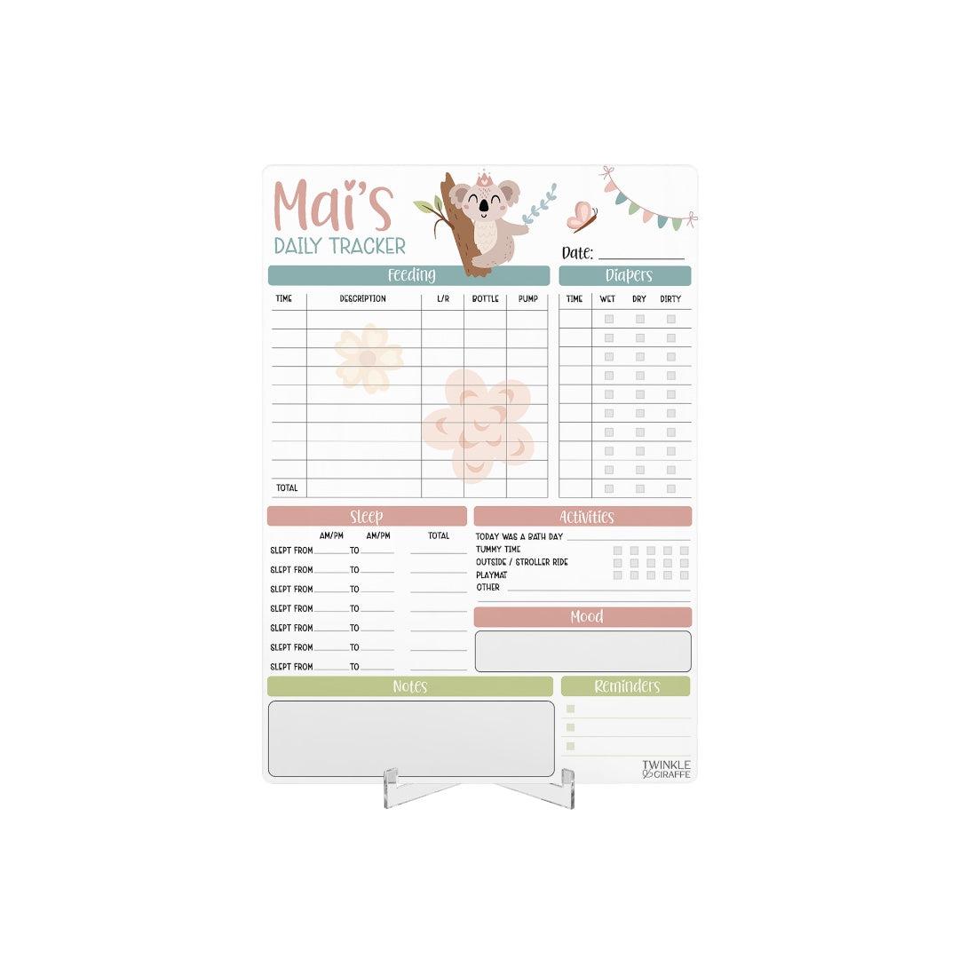 Baby Daily Tracker (Koala) - Personalised Infant Care Chart