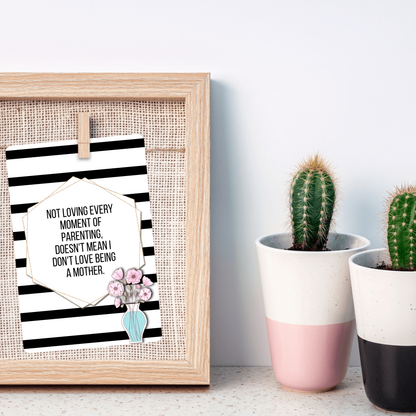 Motherhood B&W Affirmation Cards - Set of 30