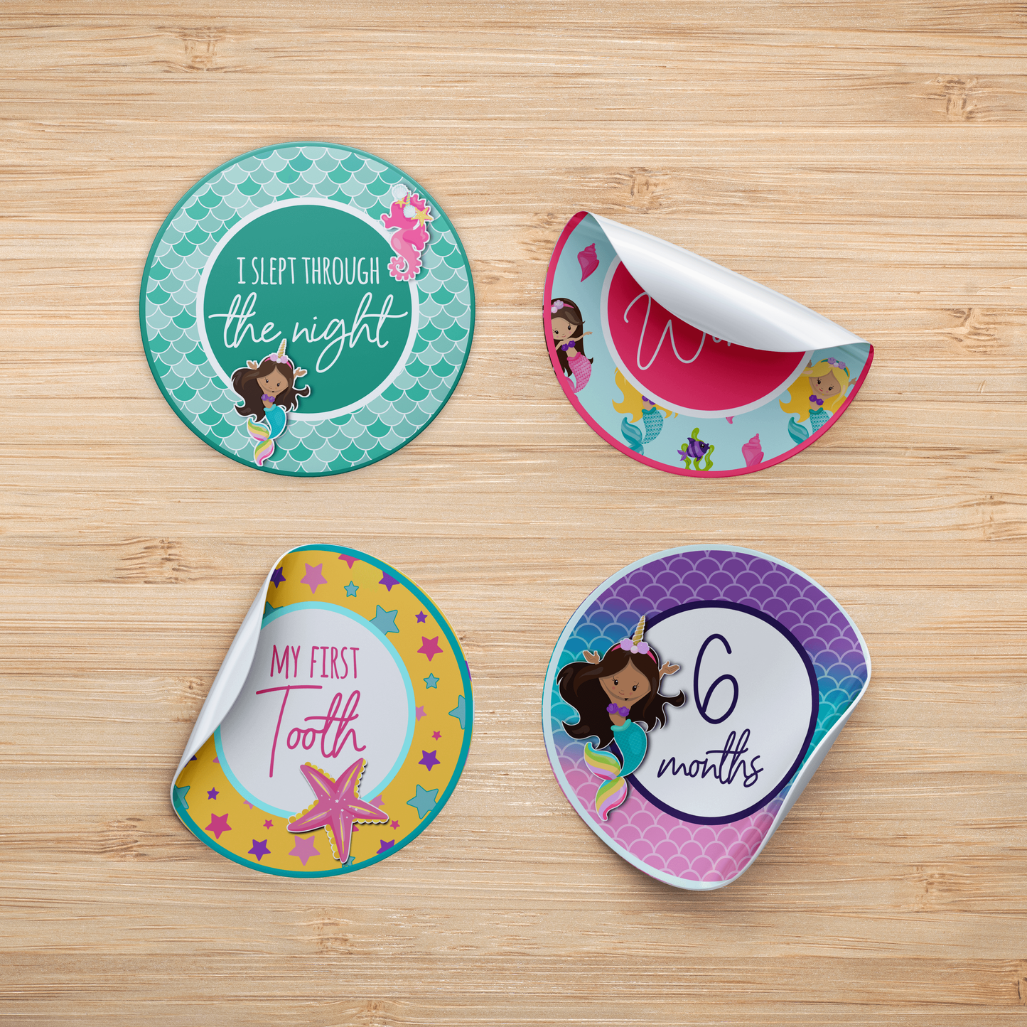 Mermaid Milestone Stickers