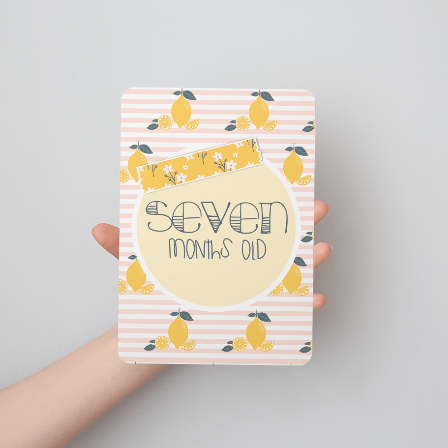 Lemon Bear Baby Milestone Cards - Set of 25