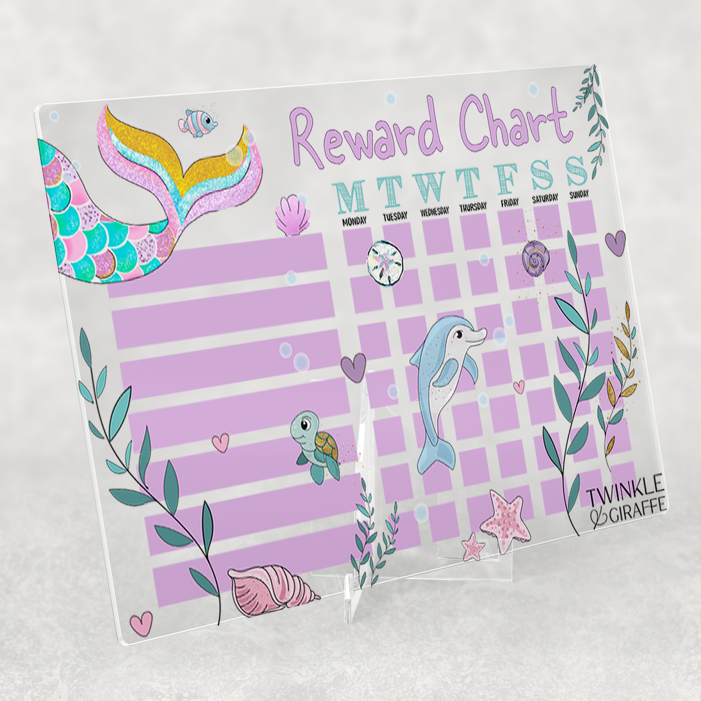 Mermaid Acrylic Reward Chart