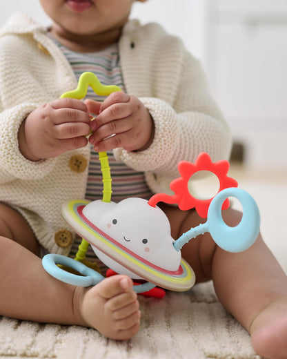 Baby Silver Lining Cloud Pull & Play Baby Sensory Toy