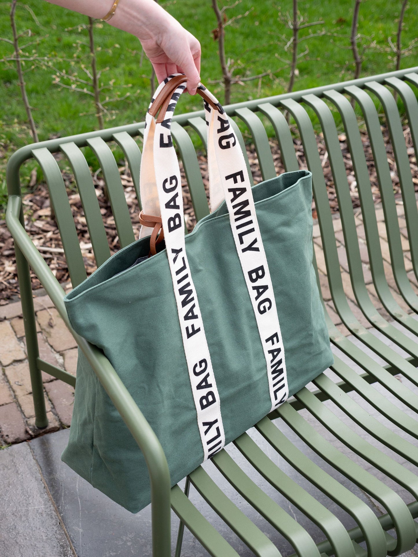 Nursery bag Family Bag Signature Canvas green