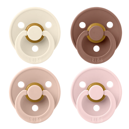 Colour Pacifiers (4 Pack) - Size 1 - Ivory/Blush/Woodchuck/Blossom