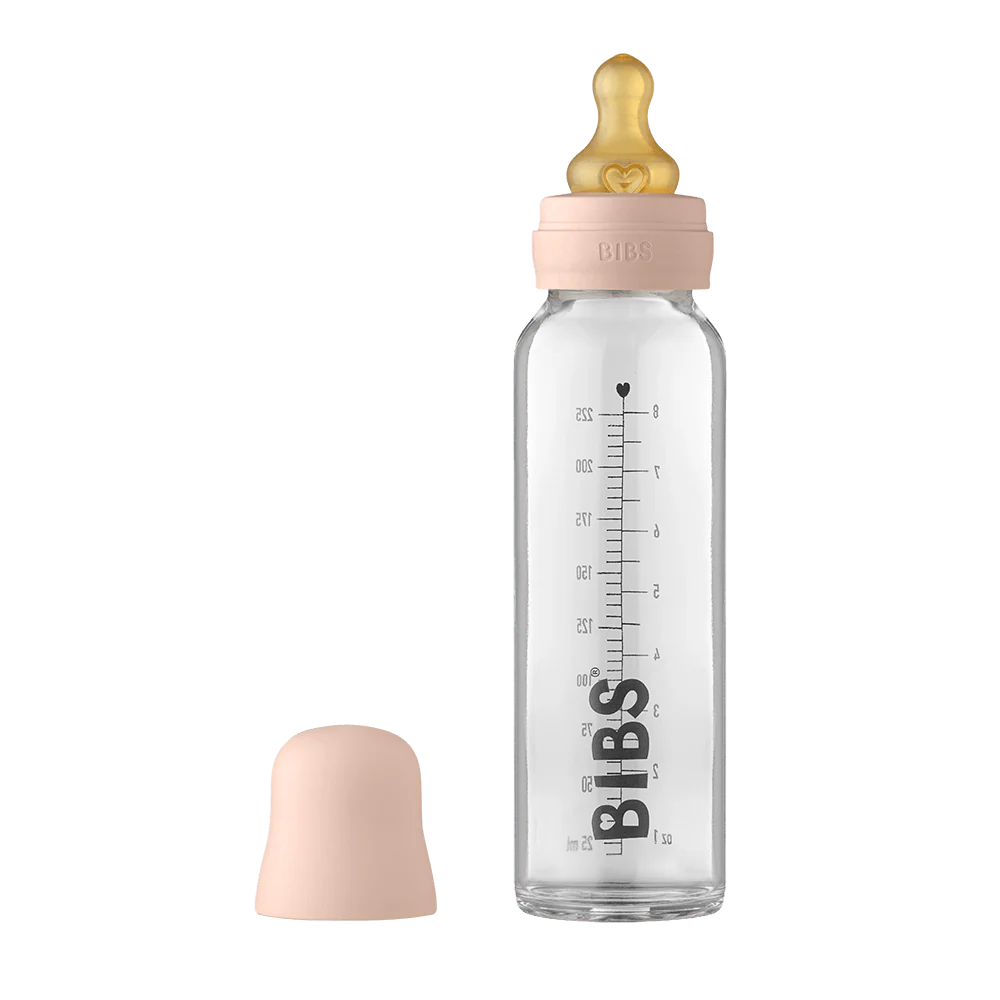 Baby Glass Bottle Complete Set 225ml - Blush