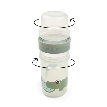 To go 2-way snack container L - Croco - Green