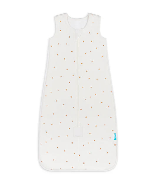 Sleep Bag Quilted Stretch Cotton Twinkles Oatmeal embroidery -  6-12Months