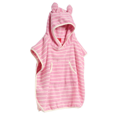 Kids Character Hooded Towel - Cotton Candy Pink Stripe