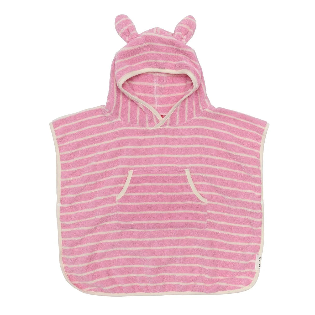 Kids Character Hooded Towel - Cotton Candy Pink Stripe