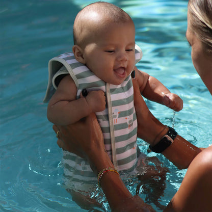 Baby Wetsuit - Sammy the Seagull Green Stripe
