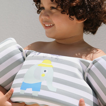 Floatie Jacket 3-6 - Eli the Elephant Green Stripe
