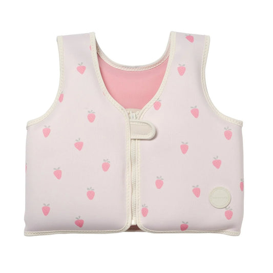 Kids Swim Vest 3-6 - Strawberry Sunshine Pink