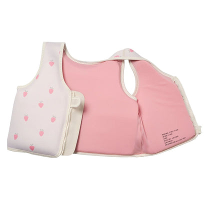 Kids Swim Vest 2-3 - Strawberry Sunshine Pink