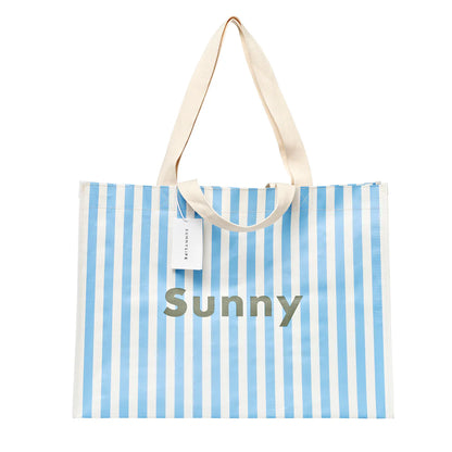 Carryall Beach Bag - La Mer Med Blue Stripe
