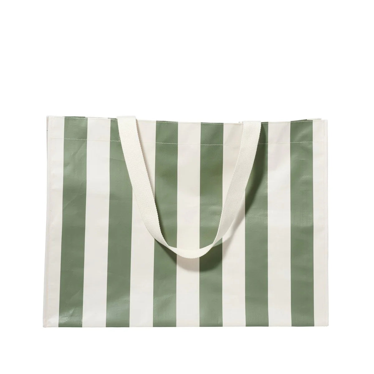 Carryall Beach Bag - The Vacay Olive Stripe