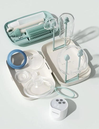 7-in-1 Travel Baby Bottle Cleaning Brush And Rack Set