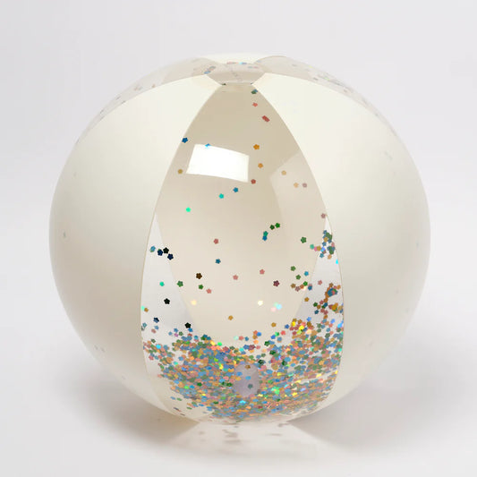 Inflatable Beach Ball - Cotton Candy Glitter