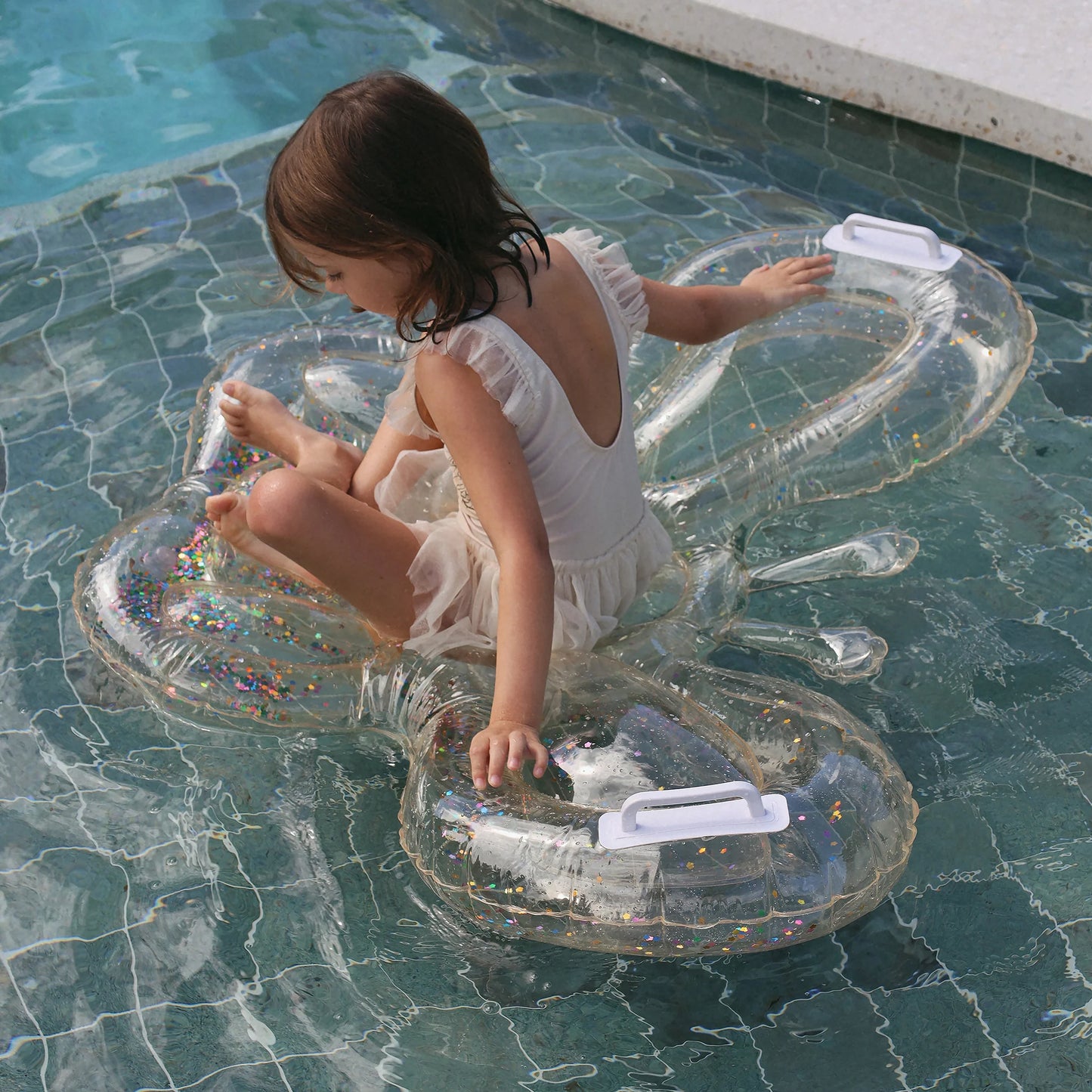 Lie-On Float - Butterfly Cotton Candy Glitter