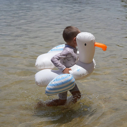 Tube Pool Ring - Sid the Seagull Blue Stripe