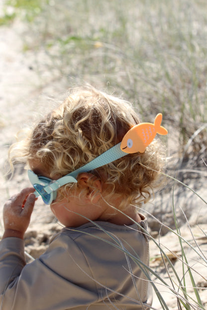 Swimming Googles - Finn the Fish Aqua Blue