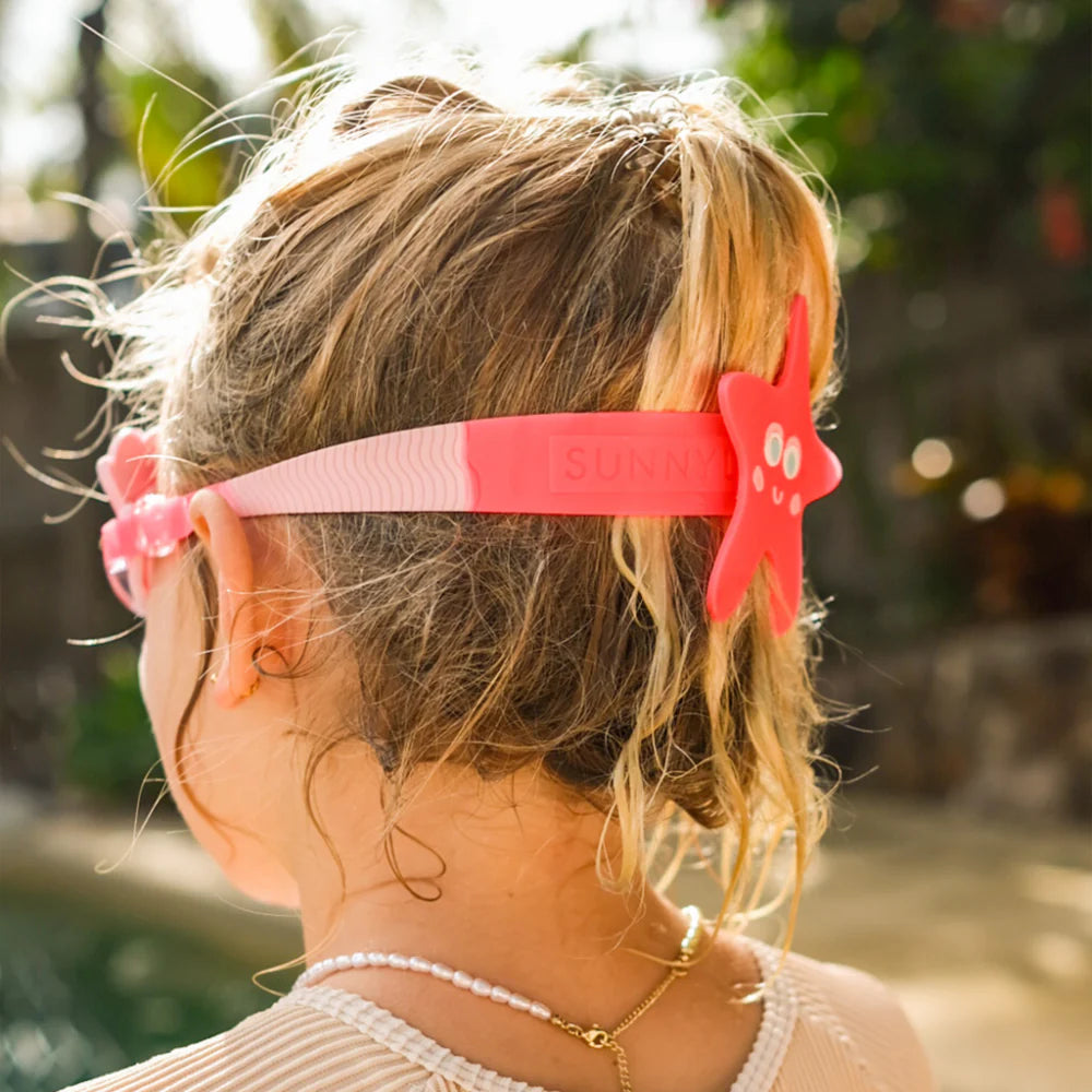 Mini Swim Googles - Melody the Mermaid Neon Strawberry