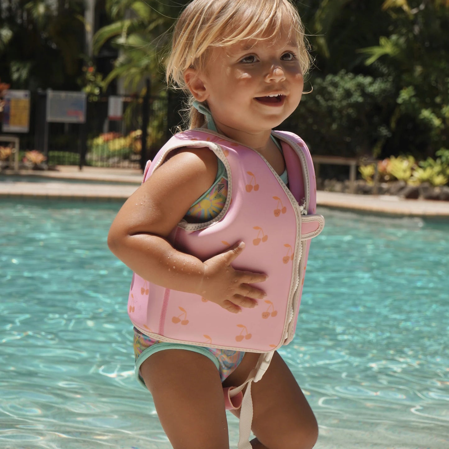 Swim Vest - Cotton Candy Cherry - 2-3 Years