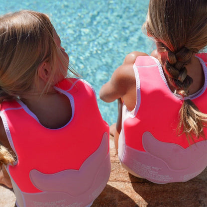 Swim Vest - Melody the Mermaid Neon Strawberry - 2-3 Years