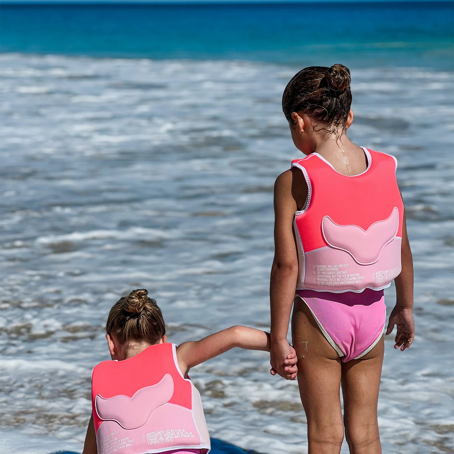 Swim Vest - Melody the Mermaid Neon Strawberry - 2-3 Years
