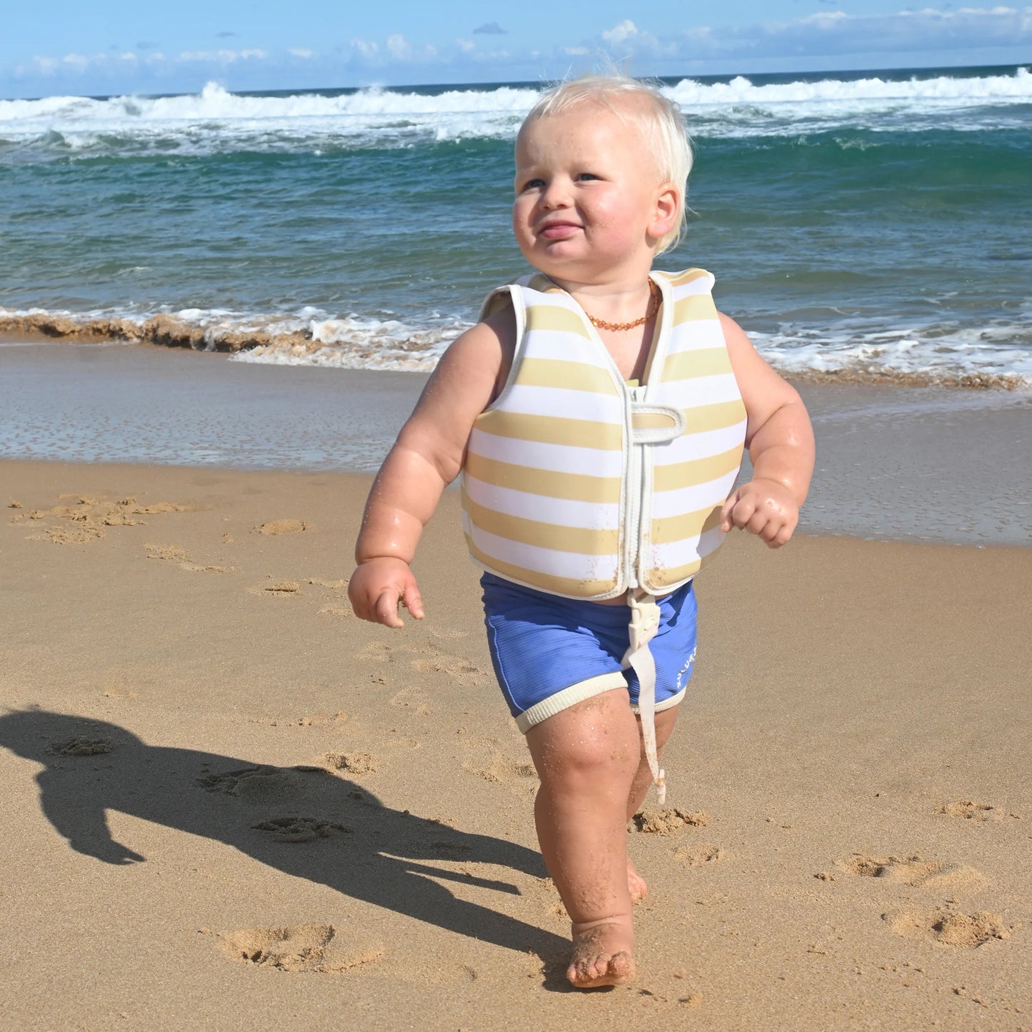 Swim Vest - Shark Tribe Blue Neon Citrus - 2-3 Years